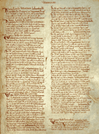 Page from Domesday Book
